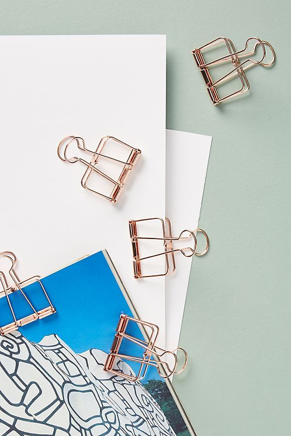 ledger binder clips set of 5 in 2018 blue white decor