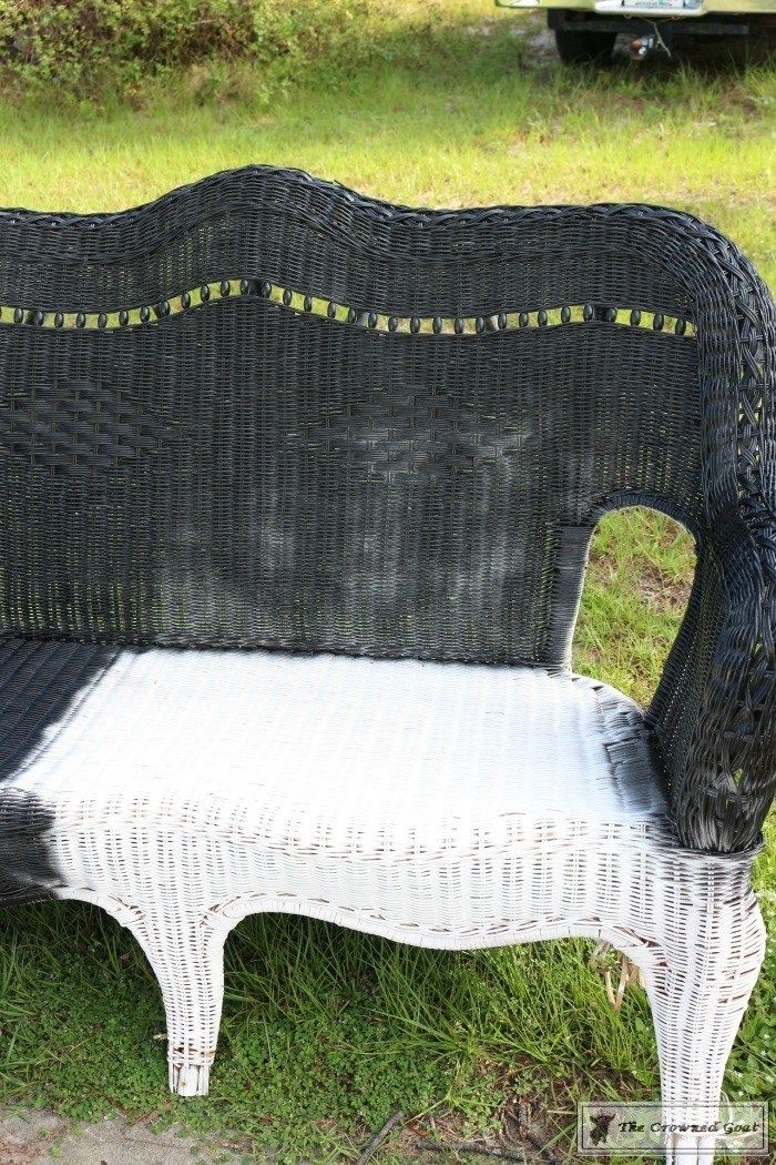 How To Spray Paint Wicker Furniture The Crowned Goat Painting Painted How To Spray Paint Wicker Furniture, What Kind Of Spray Paint Should I Use On Wicker Furniture