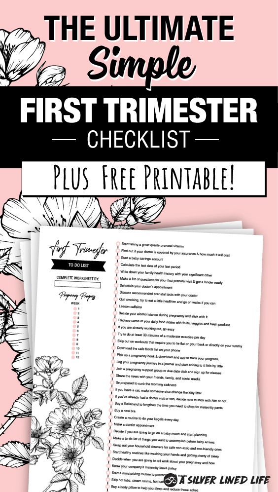 40 Things You MUST DO Before Your First Trimester Is Over + FREE Printable!