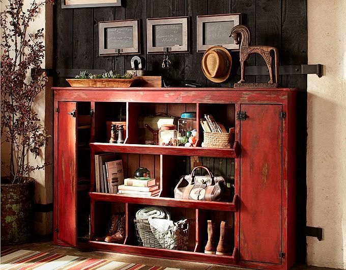 Red Entryway Table Red Entryway Table
