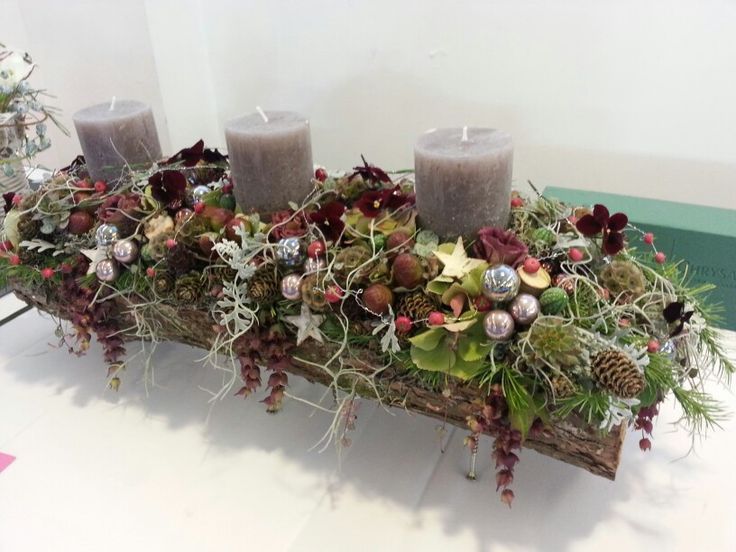 winter table arrangement design made for a bfa competition 20 christmas wreath