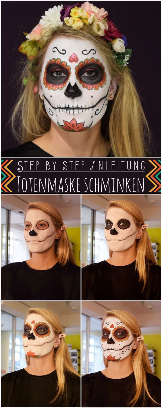 Make-up of death mask: Step by Step instructions Make-up of death mask: Step by Step instructions