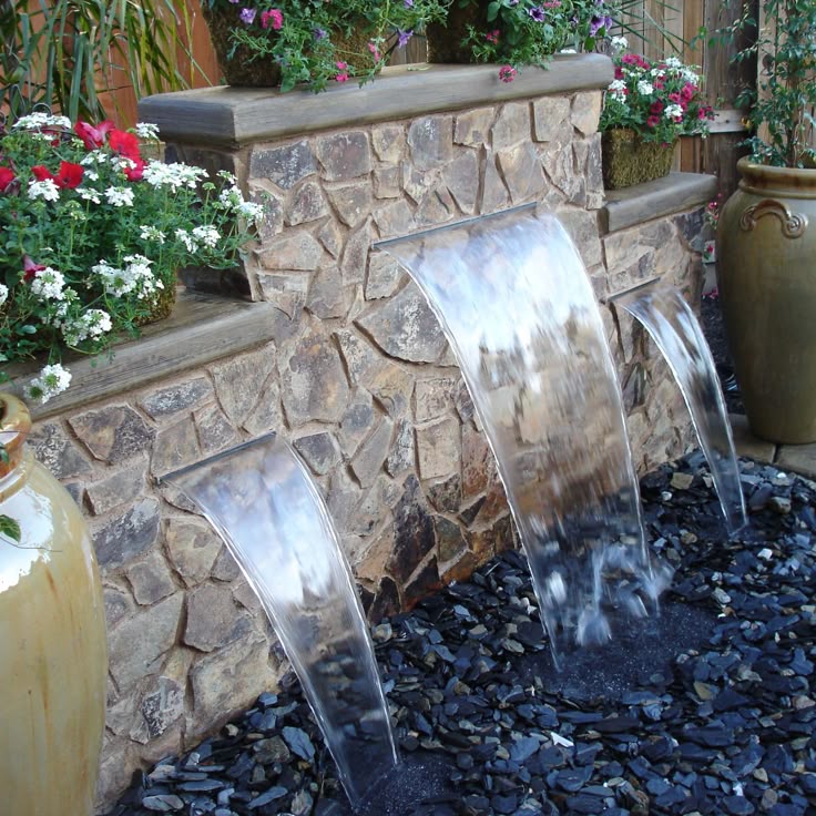 102 Best Backyard And Water Features Images On Pinterest Backyard backyard water features | Water Features for the Garden Pondless water feature with 3 spillways . - 102 Best Backyard And Water Features Images On Pinterest Backyard
