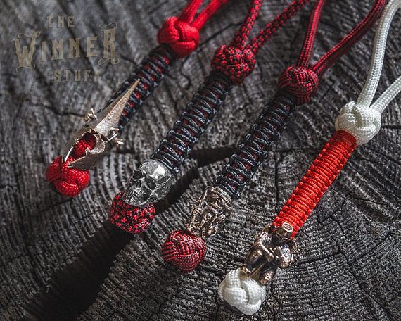 IronSeals Paracord Survival Lanyard Necklace Lanyard Keychain with Split Ring IronSeals Paracord Survival Lanyard Necklace Lanyard Keychain with Split Ring