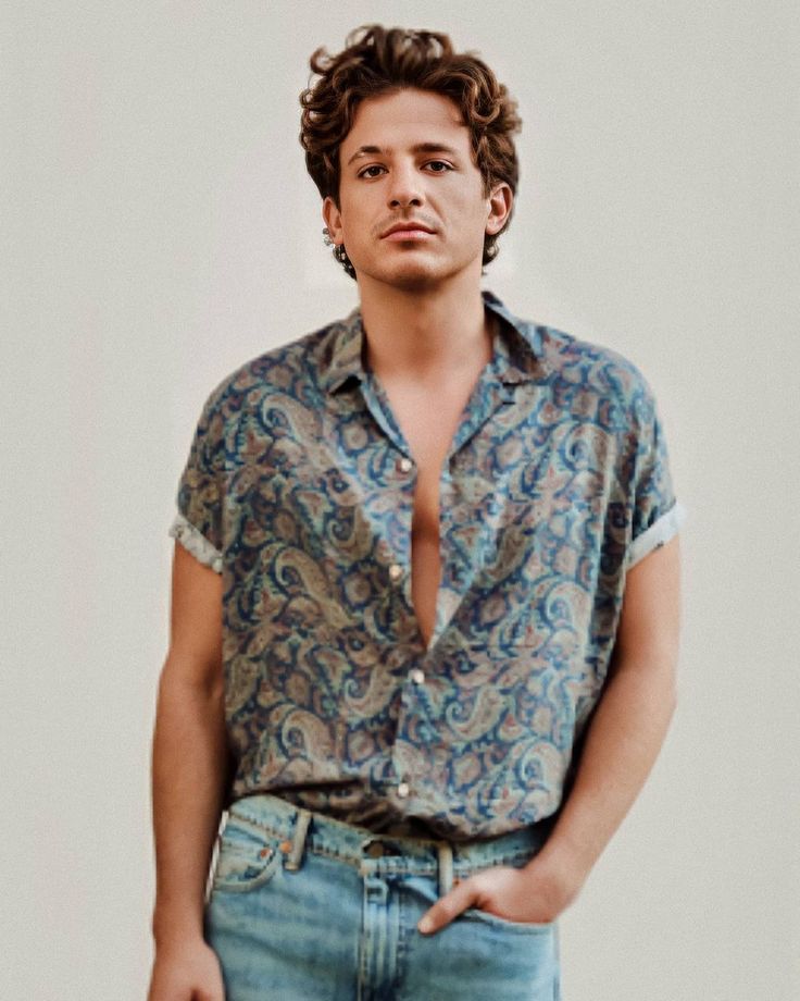 HualYwsl Charlie Puth Mens Tshirt and Washed Denim Baseball Hat HualYwsl Charlie Puth Mens Tshirt and Washed Denim Baseball Hat
