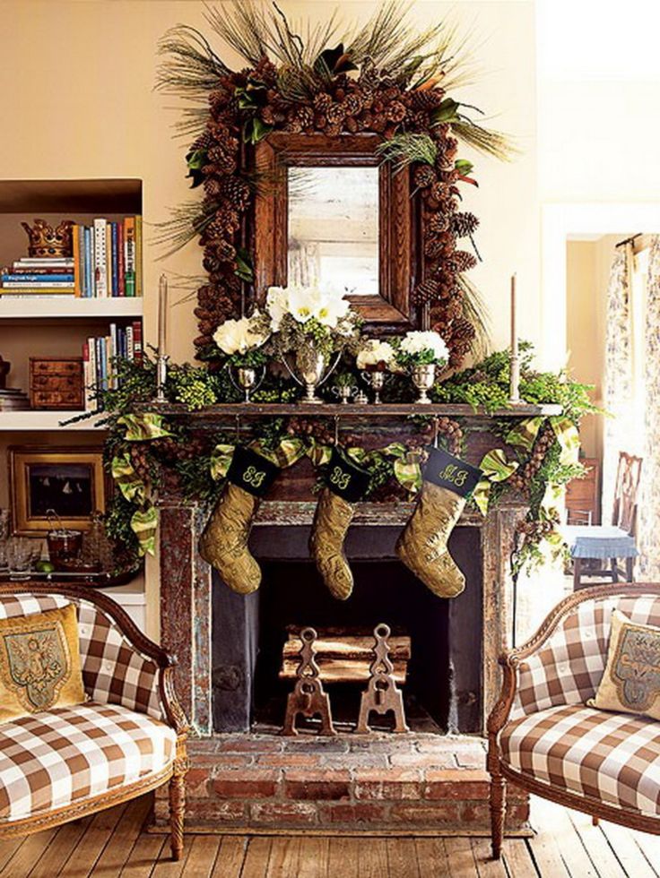 1207 best Christmas Mantels images on Pinterest | Christmas ideas Christmas mantels and Xmas