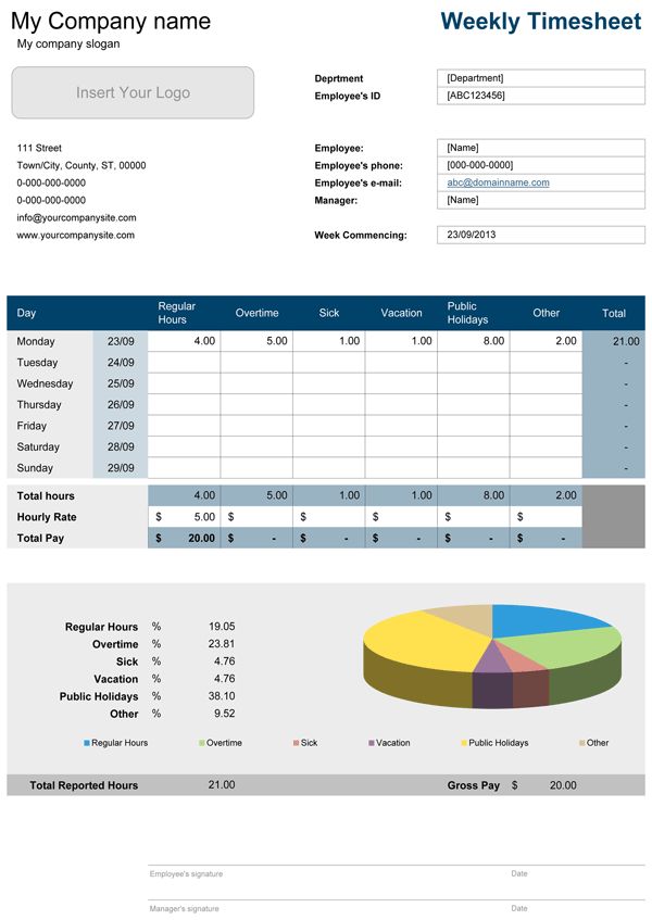 free time sheet forms