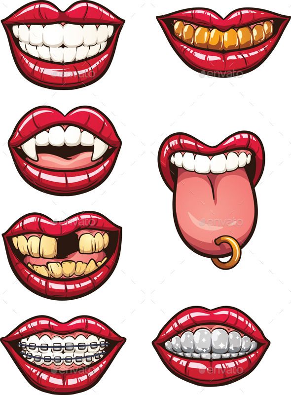 Cartoon Mouths Cartoon mouths, Lips illustration, Mouth