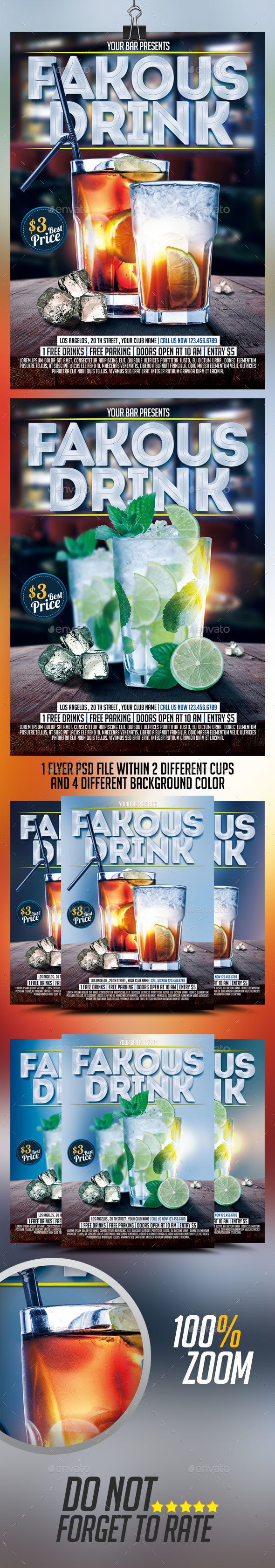 125 best drinking flyers print templates psd images on pinterest drink promotion flyer template a5