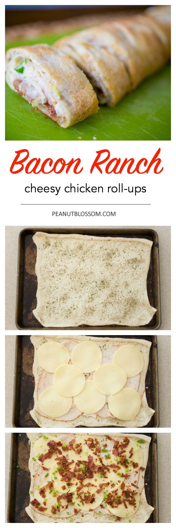 5 minute bacon ranch cheesy chicken roll-ups make a perfect weeknight dinner. On...
