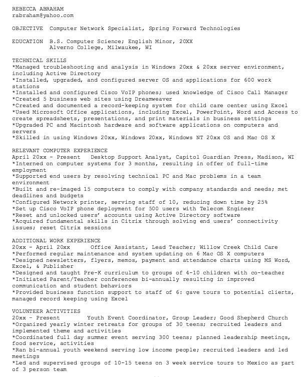 ASCII Resume Example - resumesdesign ascii-resume - event coordinator resumes ASCII Resume Example - resumesdesign ascii-resume - event coordinator resumes