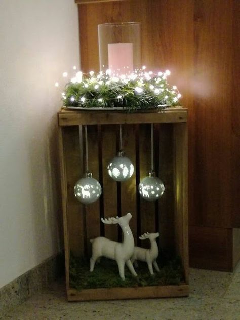 Crea en un 2x3: Crea hermosas decoraciones navideñas usando cajas de madera - G...