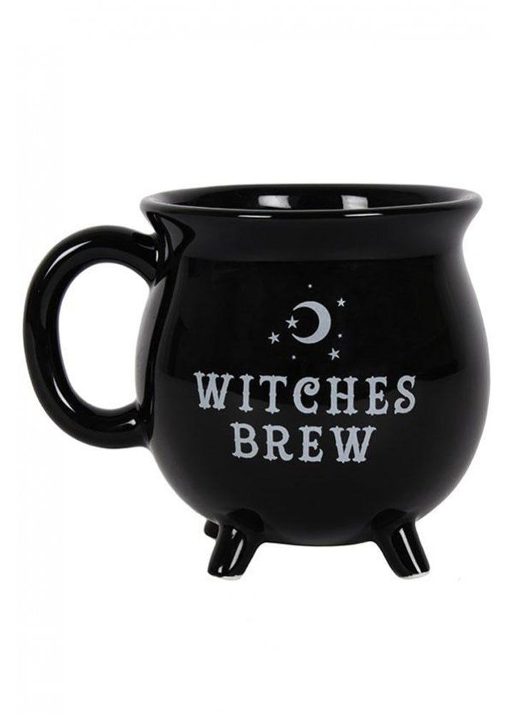 Witches Brew Cauldron Mug | Mugs Witches Brew Black Ceramic Tea Pot
