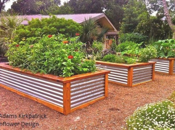 Raised Bed with Galvanized Tin. #metalraisedbeds | Building a raised