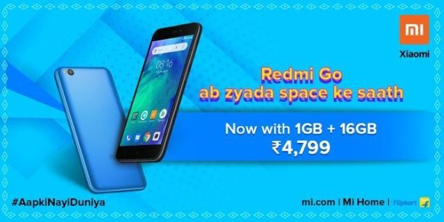 Xiaomi Redmi Go With 16gb Storage Variant Launched In India Xiaomi 16gb Newest Smartphones