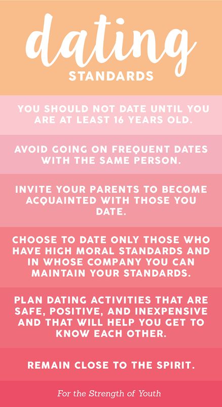 Standards in dating