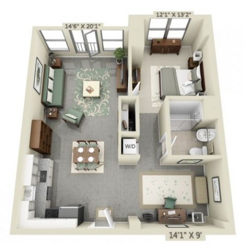 image result for studio apartment floor plans 500 sqft | girly