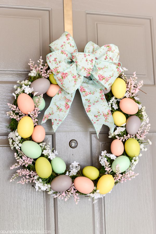Easter Egg Wreath Wreaths Pinterest And Easter Egg Wreath Wreaths Pinterest And