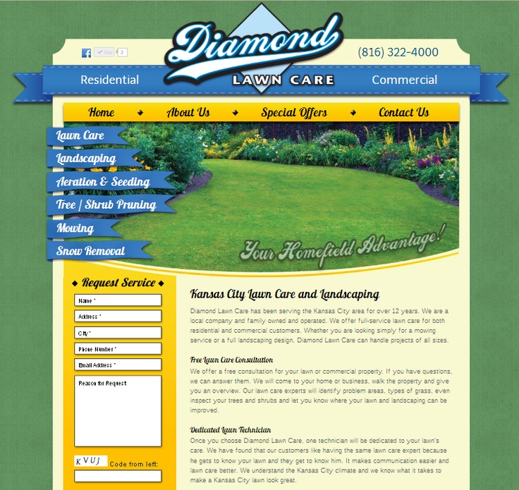 lawn care website template