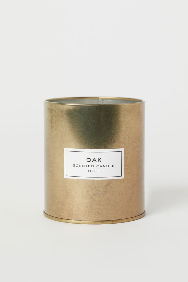 Scented Candle In Tin Gold Colored Oak Home All H M Us Bougie Parfumee Boite A Bijoux En Verre Bougie