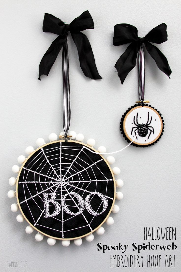 halloween spooky spiderweb hoop art how cute would this be as a halloween decoration - Diy Halloween halloween spooky spiderweb hoop art how cute would this be as a halloween decoration - Diy Halloween