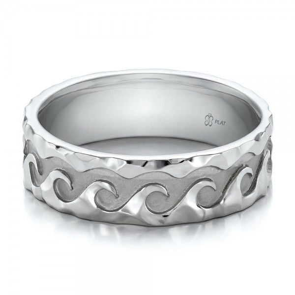 Custom Men S Hammered Wave Wedding Band Fashion Rings Custom Men S Hammered Wave Wedding Band Fashion Rings Pinterest Bands And
