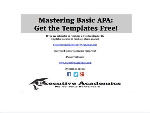 apa format template free download