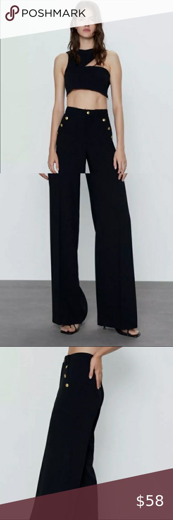 NWT Zara Geometric Blue Green Printed High Waist Trousers Pants AW2020 XS M XL NWT Zara Geometric Blue Green Printed High Waist Trousers Pants AW2020 XS M XL