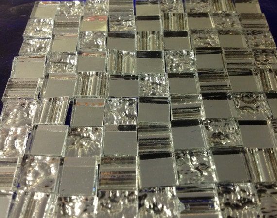 Textured 3 Mirror Mix Loose Tiles Stained Glass Mosaic Tile Mirror Tiles Stained Glass Mosaic Tile, Small Mirror Glass Wall Tiles