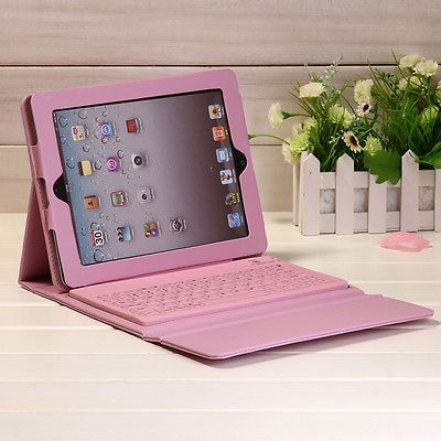Details about Wireless <b>Bluetooth Keyboard</b> w/ Stand <b>PU Leather</b> ...