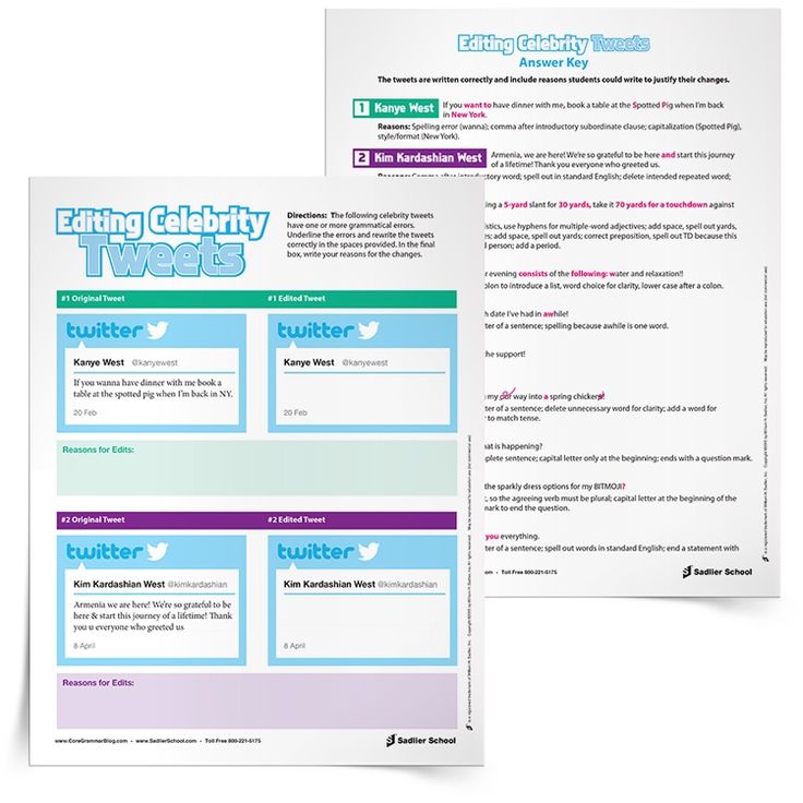 Editing Worksheets | Sadlier School | Editing practice, Teaching