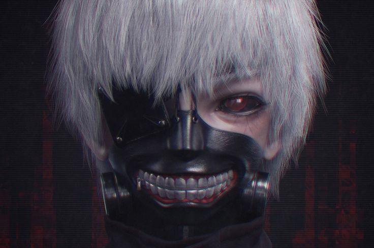 Ken Kaneki Red Eye Eyepatch Tokyo Ghoul 4K Phone iPhone Wallpaper