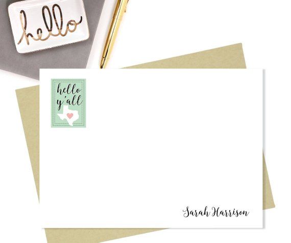 personalized stationery set blessed