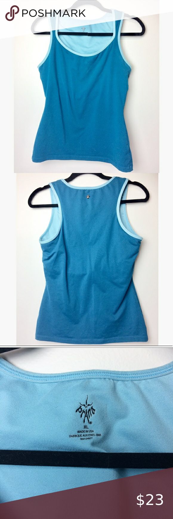 Light blue shop workout tank