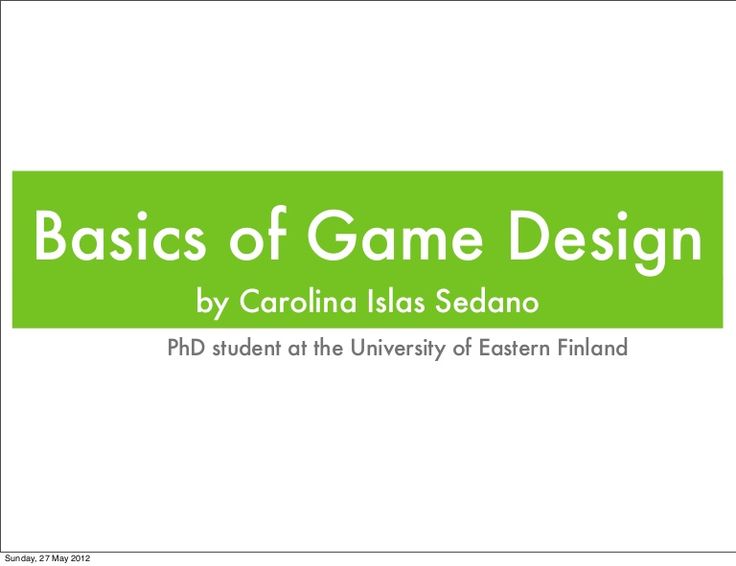 Video Game Design Workshop Video Game Design Workshop
