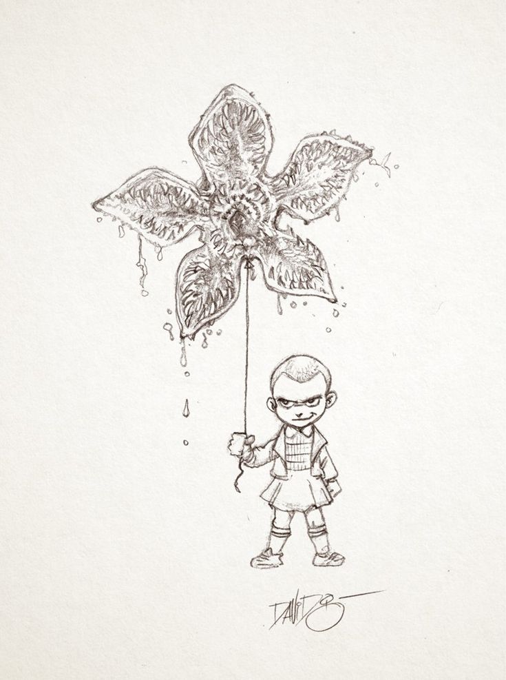 11 her Demogorgon balloon Dibujos extraos Dibujos terrorficos