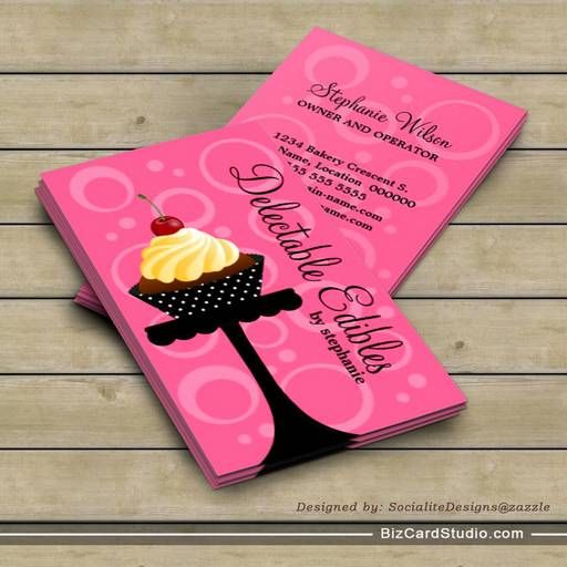 Cupcake Bakery Business Cards | Bakery business cards, Cake business