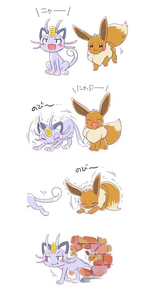 meowth alola y eevee pokemon meowth pokemon rockruff cool art drawings