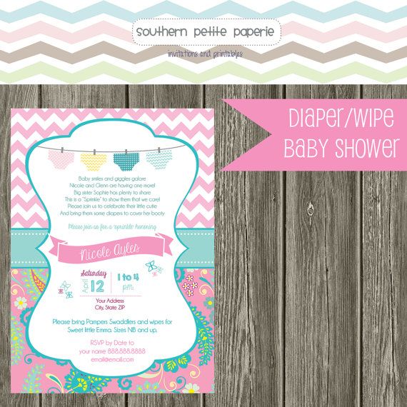 diaper shower invitation