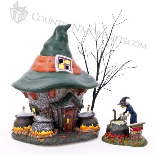 department 56 halloween series three witches cauldron haunt and accessory set