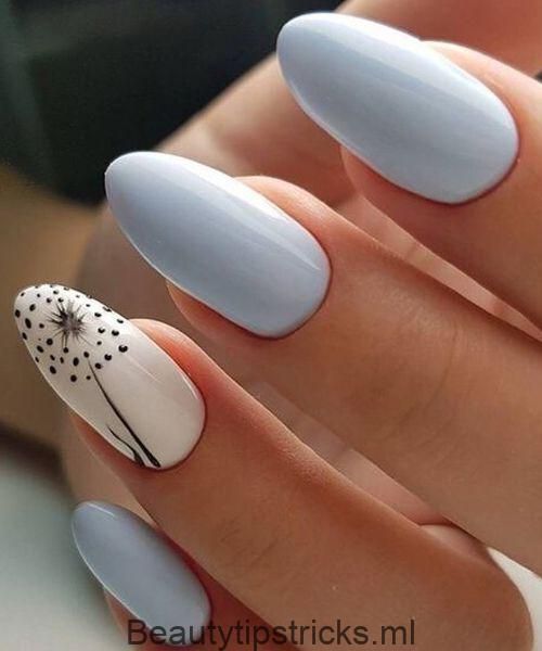 Leuchtende himmelblaue Nail Art Designs für den Frühling / Sommer 2019