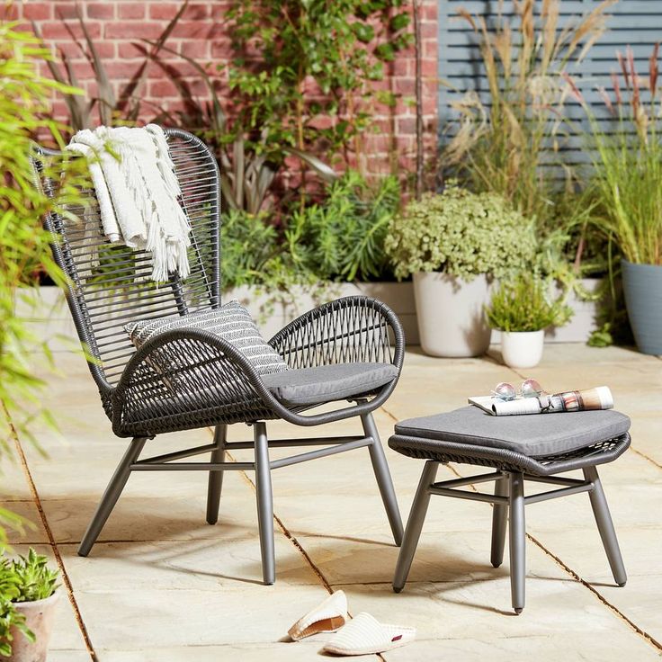 Argos Home Erfly Garden Chair And Footstool Chairs Sun Loungers Seating Argos Home Erfly Garden Chair, Seat Pads For Garden Chairs Argos Uk