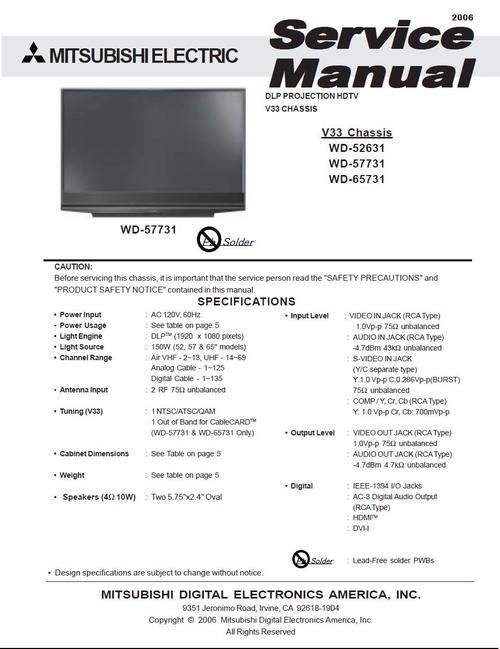 the service manual for an electronic device is shown in this page, with