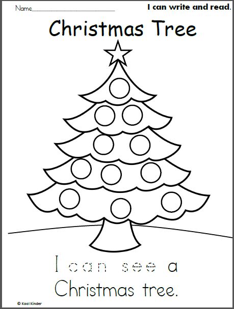 christmas tree activity early reader
