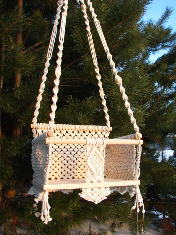 macrame baby swing diy