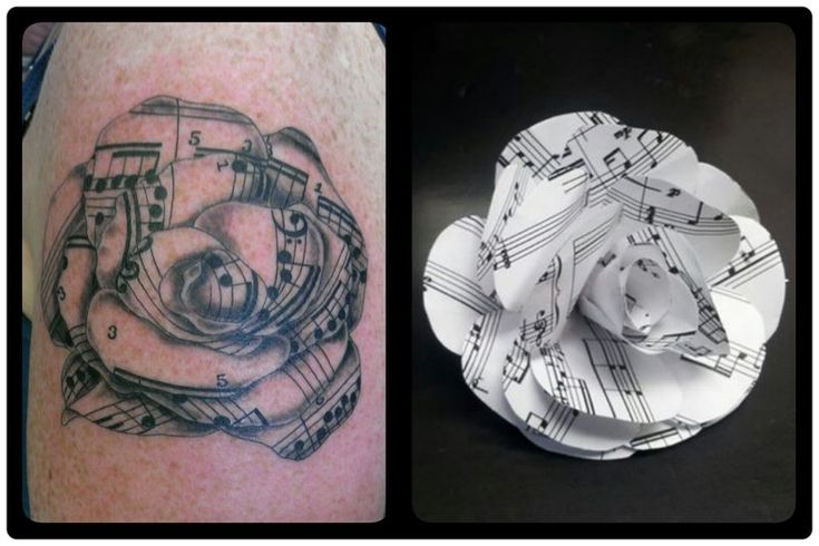 sheet music rose tattoo by welcometoreality tattoos sheet music rose tattoo by welcometoreality tattoos