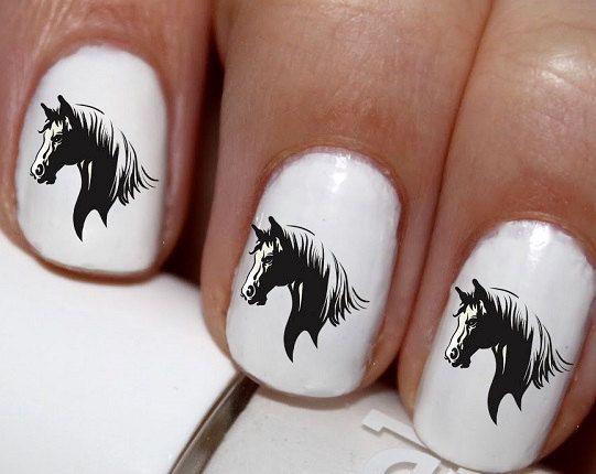 18 Best Horse Nail Art Images On Pinterest Horse Nail Art, Horse 20 pc Horse Head Horse Nail Art Nail Decals by EasyNailTrends - 18 Best Horse Nail Art Images On Pinterest Horse Nail Art, Horse