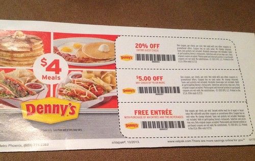 (3) Denny's Restaurant Coupons Exp 11/27/13 Dennys Breakfast YUM | Restaurant coupons, Dennys ...