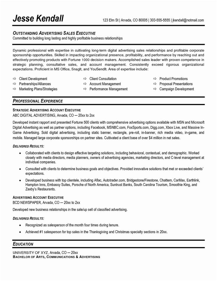 business development resume format
