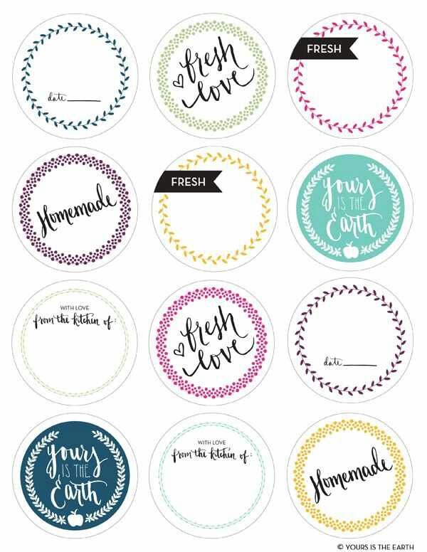 mason jar label templates